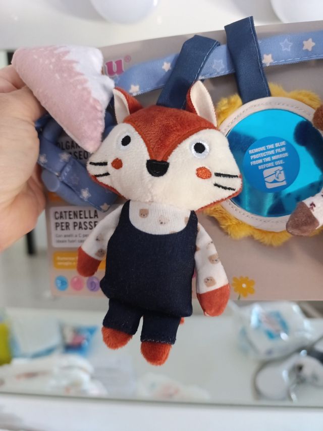 Catenilla para cochecito - Oso y Zorro