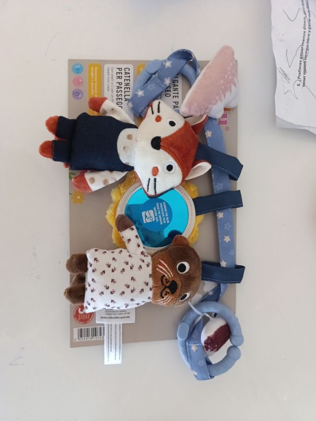 Catenilla para cochecito - Oso y Zorro