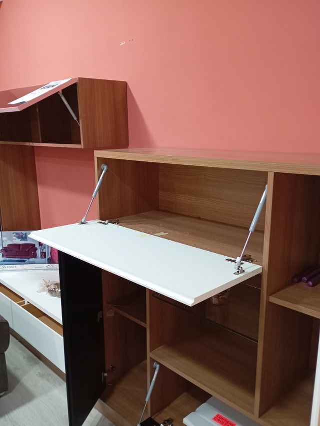 Mueble TV salón - Negro/Blanco