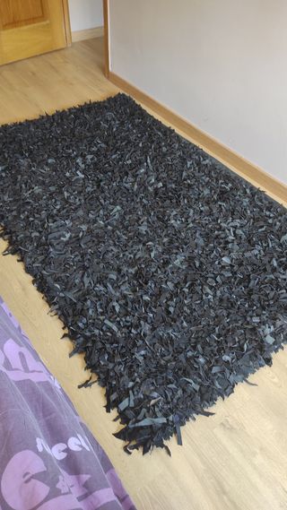 Alfombra piel negra - Gris