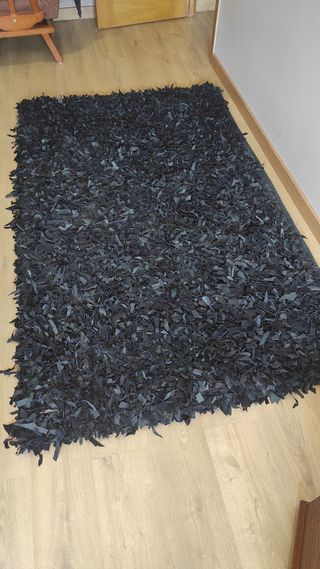 Alfombra piel negra - Gris