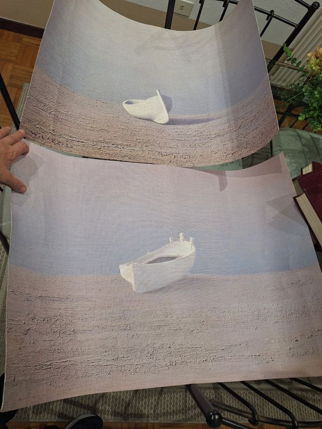 2 stampe artistiche: Navi nella sabbia