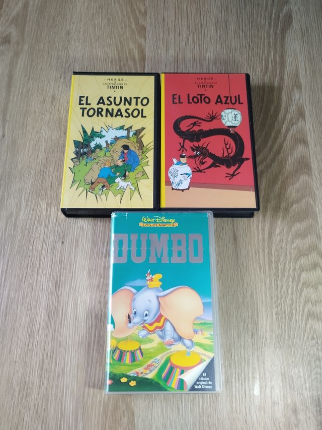 VHS infantiles: Tintín & Dumbo