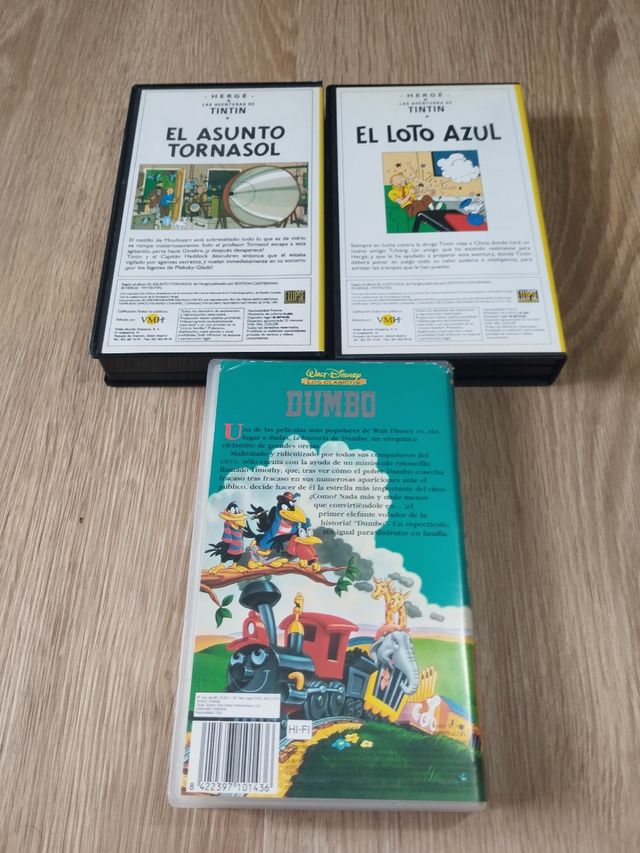 VHS infantiles: Tintín & Dumbo