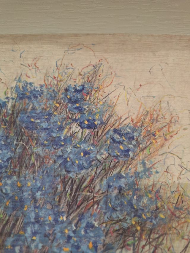 Foglio Fiori Blu - Stampa