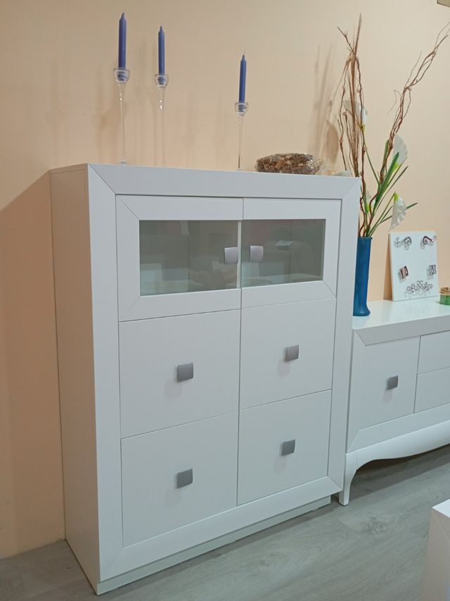 Mueble salón blanco - 2 piezas