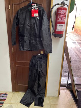 Chubasquero IXS moto 2 piezas negro