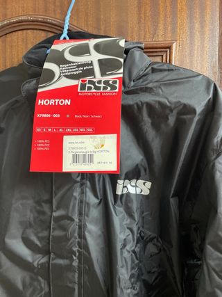 Chubasquero IXS moto 2 piezas negro