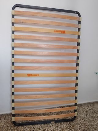 Somier metálico con láminas de madera