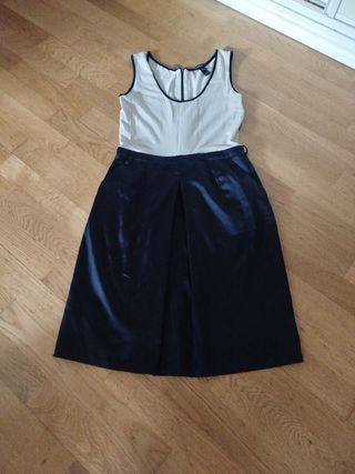Vestido Mango beige-negro