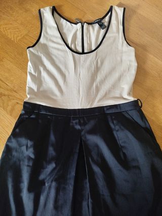 Vestido Mango beige-negro