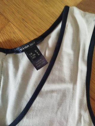 Vestido Mango beige-negro