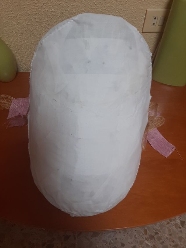 Cestas mimbre forradas rosa-blanco