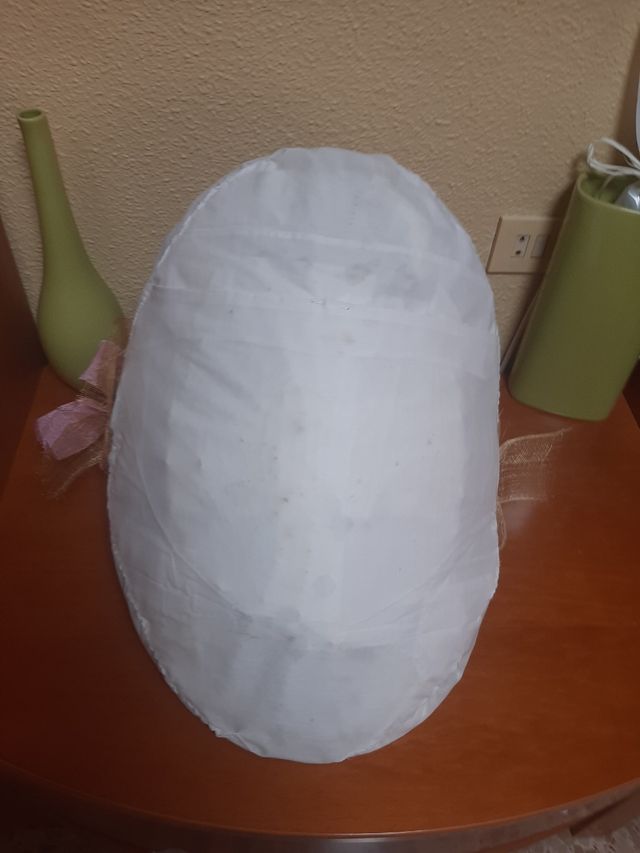 Cestas mimbre forradas rosa-blanco