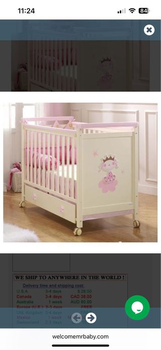 Cuna bebé princesa - Cuna infantil