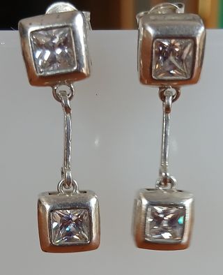 Pendientes de plata y circonita