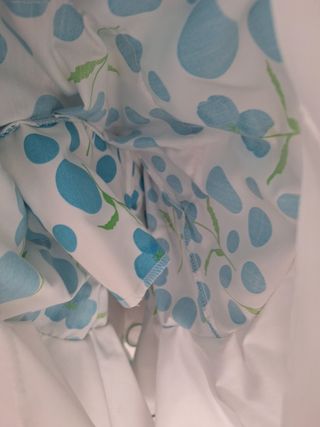 Traje gitana niña lunares azul blanco y verde. 12A