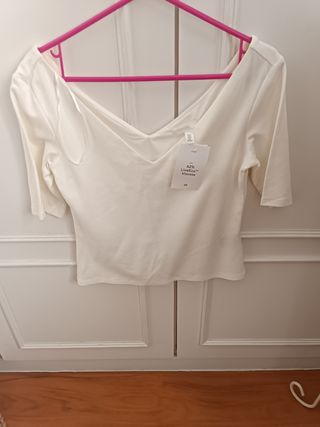 Camiseta blanca HM talla M