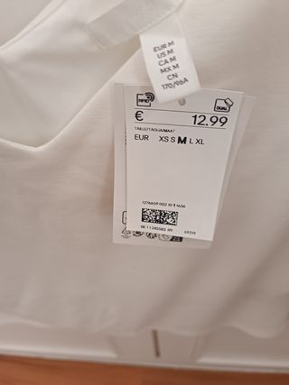 Camiseta blanca HM talla M