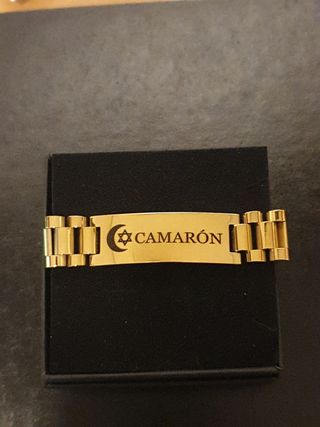 CAMARON DE LA ISLA, ESCLAVA, PULSERA DE ACERO INOX