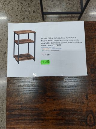 Mesa auxiliar 3 estantes