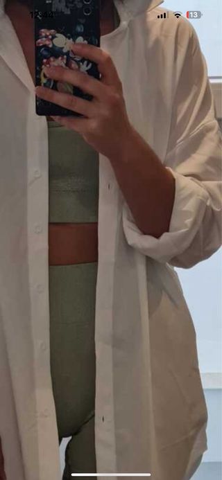 Blusa blanca oversize