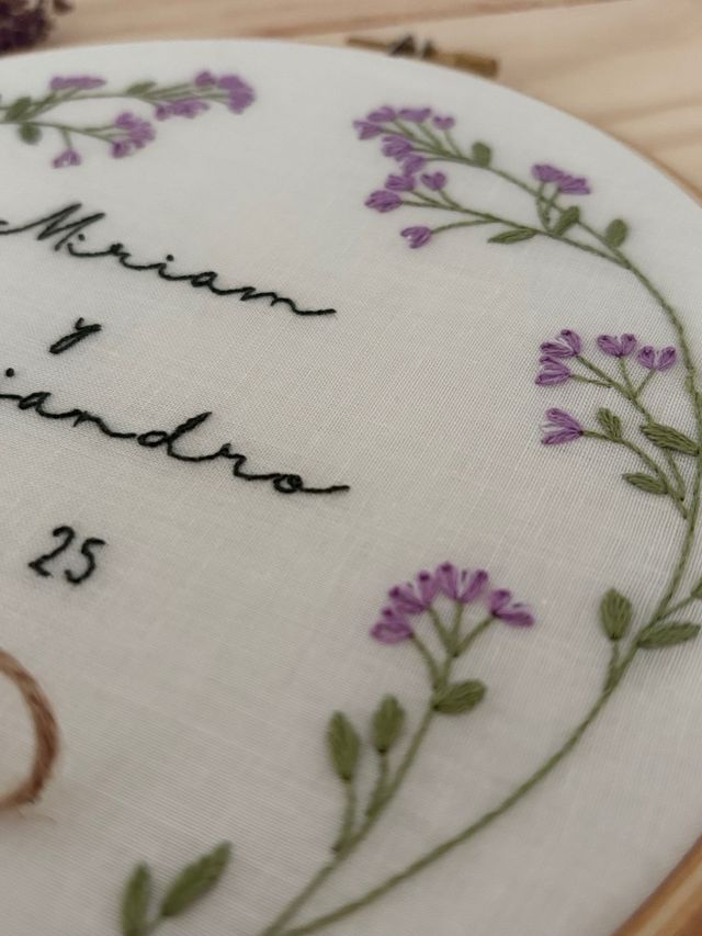 porta anillos Bastidor bordado