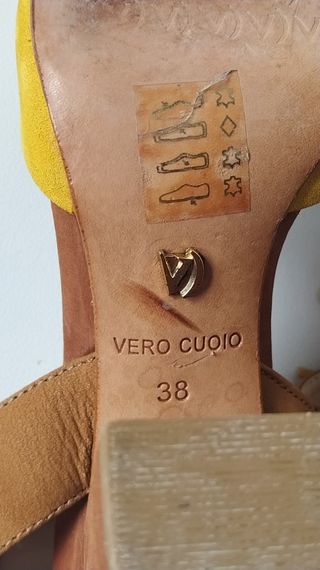 Sandalias Vicenza Amarillas-Marrón 38