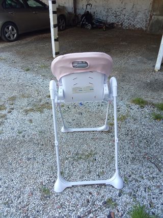 Trona bebé rosa plegable