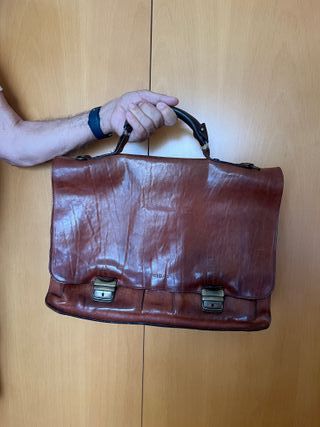 Maletín cuero vintage marrón