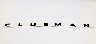 EMBLEMA LOGO TRASERO NEGRO CLUBMAN DE MINI COOPER