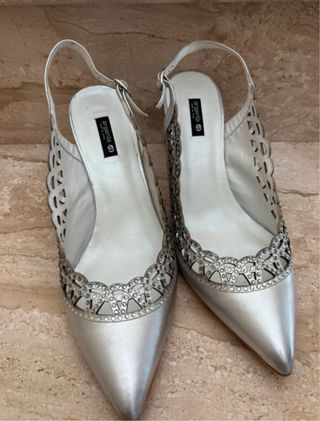 Sandalias planas multicolor plata