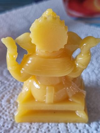 Statuine Ganesha in resina gialla e verde