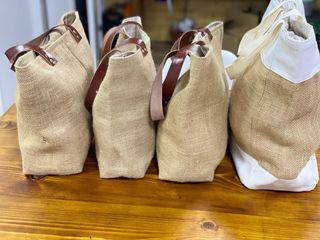Bolsos de mano de yute - loneta 