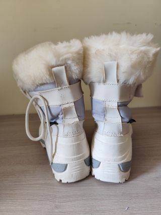 Botas Nieve Invierno - Blancas y gris