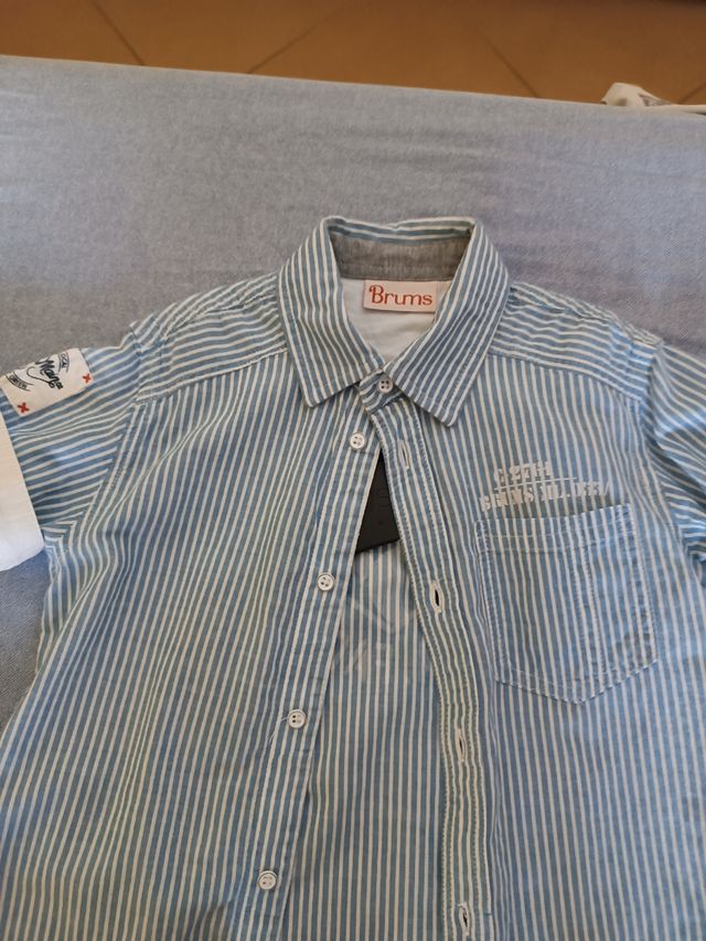 Completo bimbo: camicia jeans, camicia a maniche c