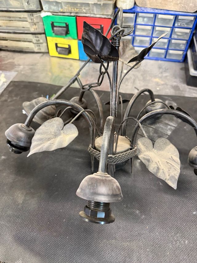 2 Lamparas Decorativas Metal Negras