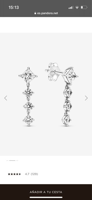 Pendientes Pandora Plata Brillantes