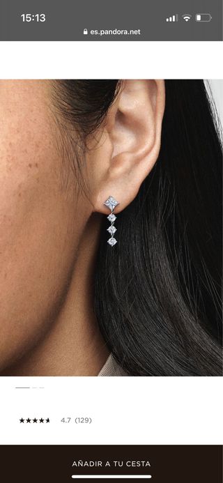 Pendientes Pandora Plata Brillantes