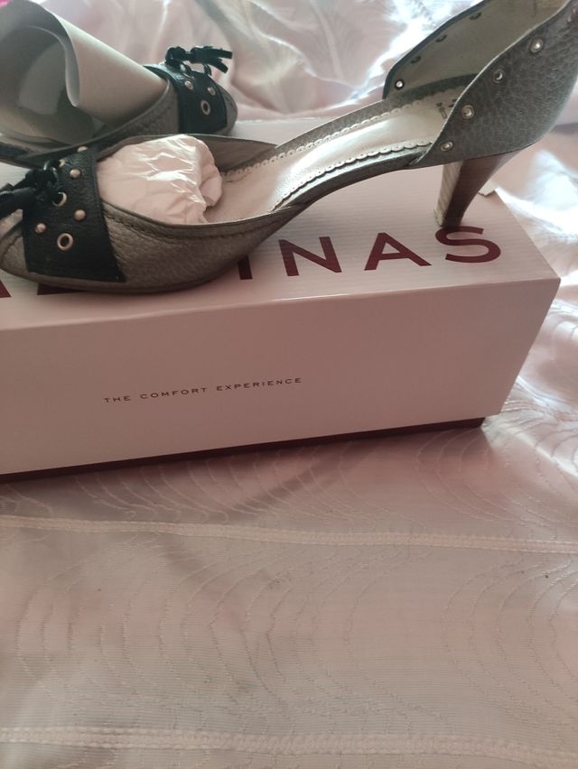 Zapatos tacón Sabrina 40 grises