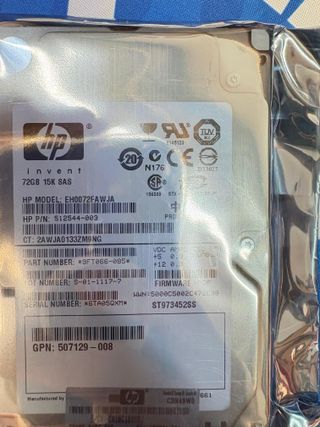 Disco Duro HP 72GB 15K SAS