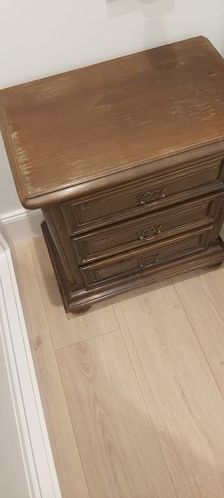 Mesitas noche madera de nogal - Marrón