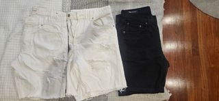 3 Pantalones cortos vaqueros Talla 40. zara, Pull&