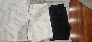 3 Pantalones cortos vaqueros Talla 40. zara, Pull&