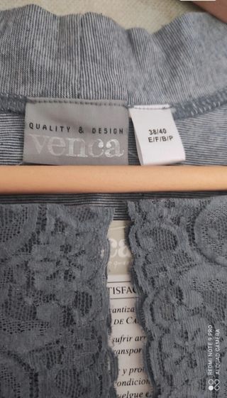 Bata y camisón Venca gris - Talla 38