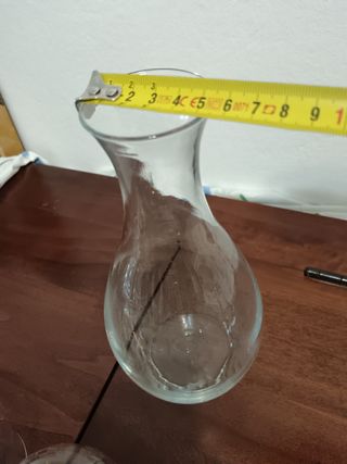 10 bicchieri acqua/Liquore in vetro e una bottigli