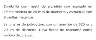 Sombrilla balinesa - beige/blanca