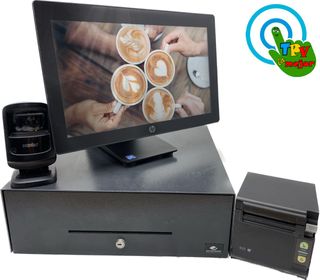 TPV HP RP9 i5 táctil: Sistema completo cafetería