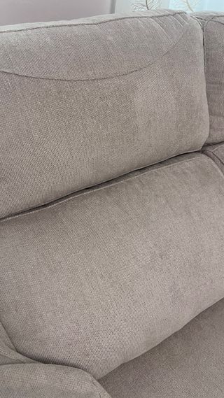 Sofá 2 plazas beige - tela repelente al agua