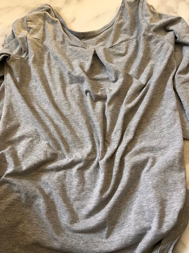 Maglia Grigia Maniche Lunghe Cotone